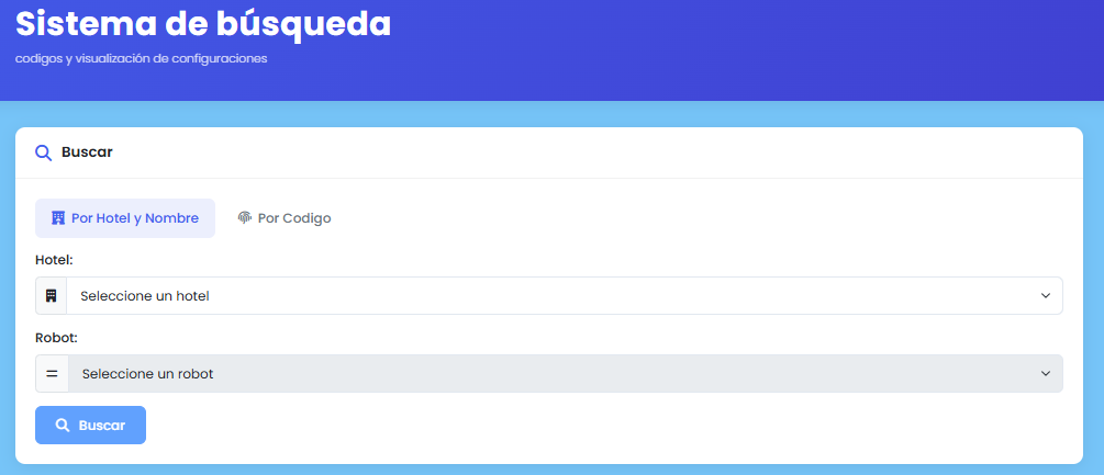 Vista previa de la App Código de Habitaciones